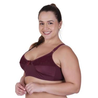 Imagem de Sutiã Plus Size sem Bojo Reforçado Alça Larga 46 48 50 52 54 - C13 SUT