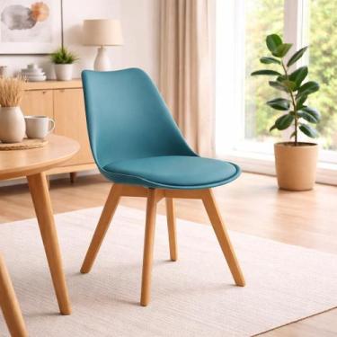 Imagem de Cadeira Colorida De Jantar Com Assento Estofado Cozinha Airbnb Saarine