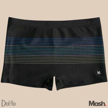 Imagem de Sunga Masculina Plus Size Boxer Listrada Colorida Com Forro-Masculino