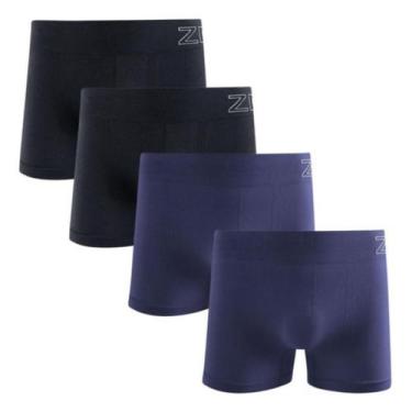 Imagem de Kit 4 Cueca Boxer Masculina Zee rucci Microfibra Poliamida Original, S