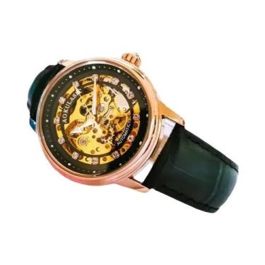 Imagem de Relógio Mecânico Feminino À Prova d'Água Com Diamantes Incrustados E L