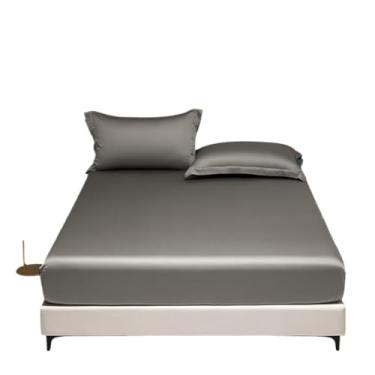 Imagem de THJKUPO Capa de cama com saia de encaixe e capa de avental (1,5 x 2,0 m)