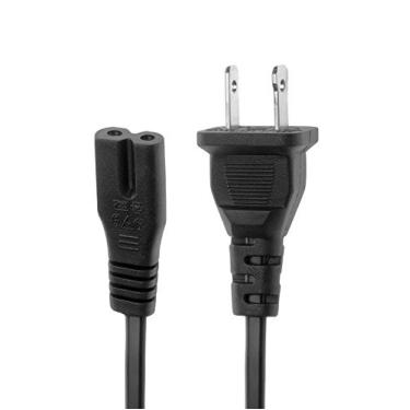 Imagem de LUTIONS Cuziss Cabo de alimentação de substituição de 1,5 m, cabo de parede CA de 2 pinos, cabo de alimentação com 2 compartimentos para impressora HP Envy 100 114 120 3056A 4500 4501 4502 5530