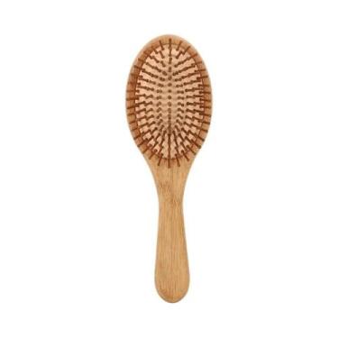 Imagem de Escova De Cabelo Antiestática De Bambu Natural Com Almofada De Ar Para