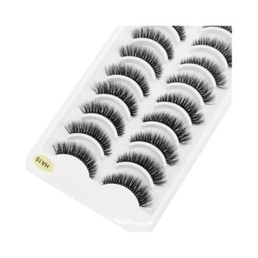 Imagem de Cílios Postiços Naturais Longos 3D De Mink, 10 Pares, Macios E Volumos