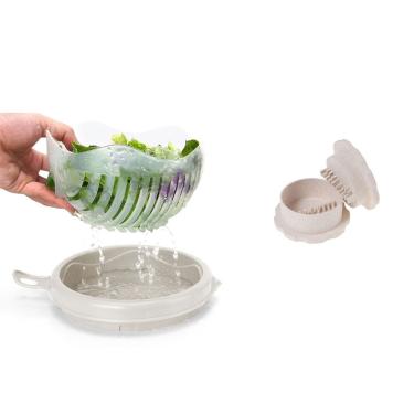 Imagem de Cortador de Salada Bowl Lava Verduras e Triturador de Alho