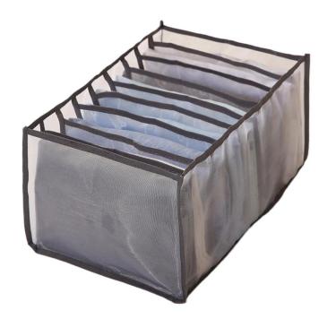 Imagem de Organizador Gaveta Roupa Closet Guarda Porta Camiseta Jeans Dobravel 7 Divisorias Grande