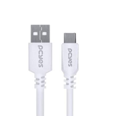 Imagem de Cabo Para Celular Smartphone Usb A 2.0 Para Usb Tipo C 50 Cm Branco - Puacb-05