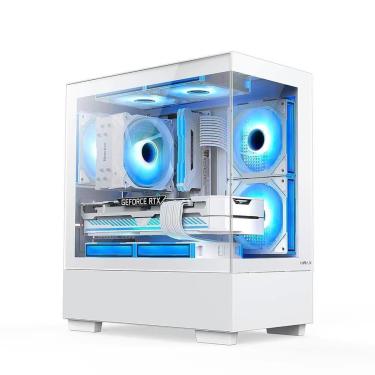 Imagem de Gabinete Gamer Hyrax HGB320, Mid Tower, ATX, Frontal e , Sem FANs, - HGB320W-Unissex
