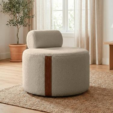 Imagem de Poltrona Decorativa Orgânica Erica Luxo Sala Bouclê Moderna