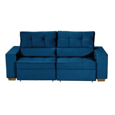 Imagem de Sofá Baú San Marino Retrátil e Reclinável 3 Lugares 250cm Veludo Sofat