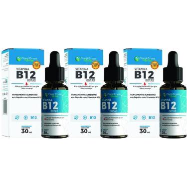 Imagem de Vitamina B12 30 ml Metilcobalamina Gotas 3 Frascos - Floral Ervas Do B