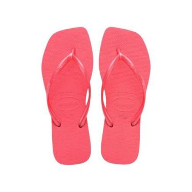 Imagem de Chinelo Havaianas Confortável Slim Feminino, Coral, Tropical, 35