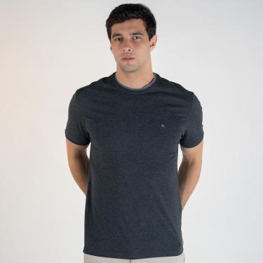 Imagem de Camiseta Aramis Chumbo Friso Gola Cinza-Masculino