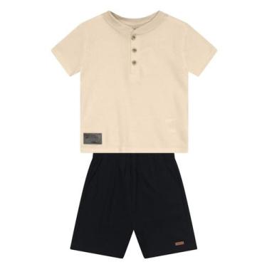 Imagem de Conjunto infantil menino malha artesanal Mundi, Natural, 8