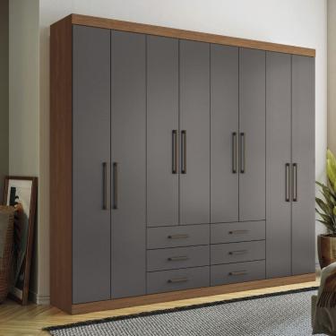 Imagem de Guarda Roupa Casal 8 Portas 6 Gavetas Master Santos Andira
