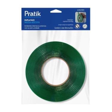 Imagem de Fita Dupla Face Pratik Acrílica Massa Adesiva 19x20m Verde