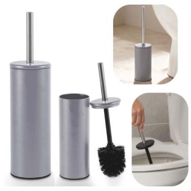 Imagem de Escova Sanitária Em Aço Inox Slim Acabamento Matte Cinza Premium Ideal