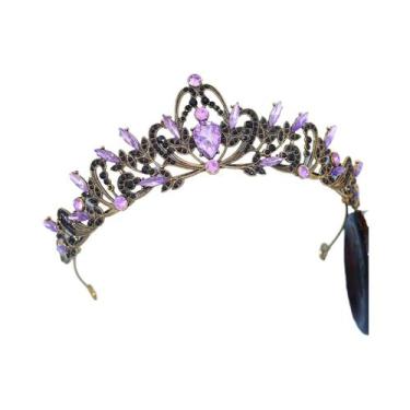 Imagem de Coroa De Noiva Dourada Clássica Para Mulheres, Tiara De Aniversário, J