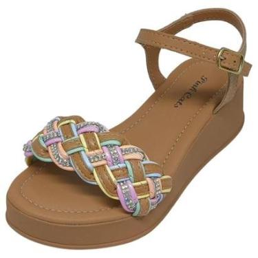 Imagem de Sandalia Infantil Menina Anabela Elegante Conforto Pink Cats-Feminino