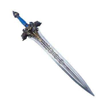 Imagem de Espada De Metal WoW Warglaive Azzinoth De 30cm, Katana Chinesa, Acessó