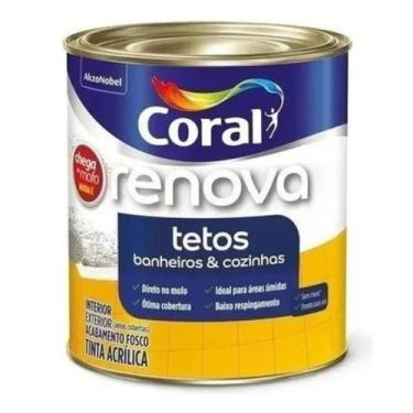 Imagem de Tinta Coral Renova Tetos Banheiros E Cozinhas Branco 900ml