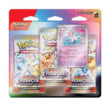 Imagem de Pokémon TCG Blister Sylveon Triplo Evoluções Prismaticas - Copag