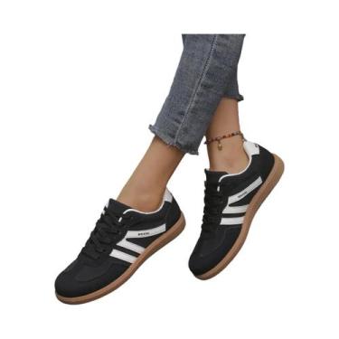 Imagem de Tênis Femininos De Outono Com Cores Misturadas, Moda, Solado Plano, An