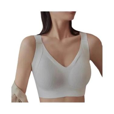 Imagem de Sutiã Sem Costura Push up Sem Fio Para Mulheres, Lingerie Macia, Confo