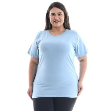 Imagem de Plus Size - Camiseta Feminina Manga Curta 100% algodão - EBT UNIFORMES