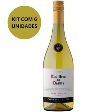Imagem de Vinho Casillero Del Diablo Chardonnay 750ml Com 6 Garrafas