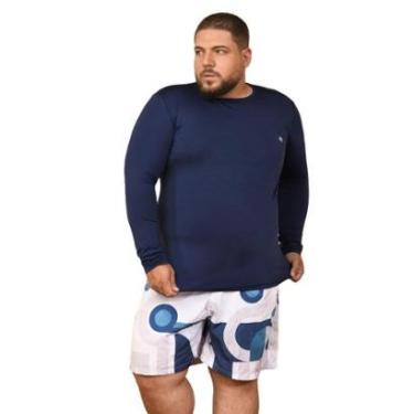 Imagem de Camisa Térmica Masculina Plus Size Proteção Esportiva Uv-Masculino