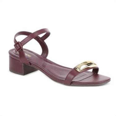 Imagem de Sandália Anacapri Salto Bloco Marie Vinho - Feminino-Feminino