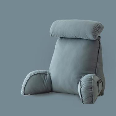 Imagem de Almofada De Descanso De Cama De Leitura Premium Com Suporte De Pulso, Almofada De Lounge De Encosto, Almofada De Apoio De Pescoço Removível, Almofada De Apo, B, 75×40×50CM-Without Headrest