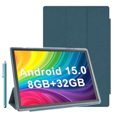 Imagem de Tablet de 10 polegadas Android 14 tablets com capa Stylus 6 GB de RAM + 32 GB de ROM, suporta expansão de 1024 GB, bateria de 6000 mAh, tablet Android de 10 polegadas, câmera dupla de 2 MP + 8 MP