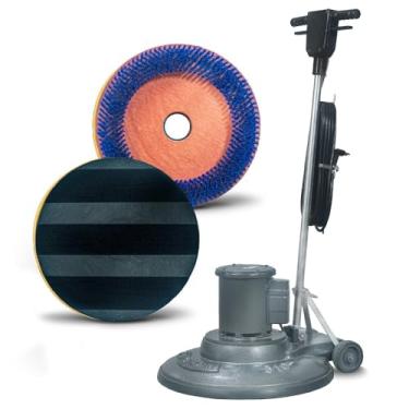 Imagem de Enceradeira industrial 3/4 hp 510 mm com escova nylon e suporte de disco - CL510 PLUS - Rotterman (220V)