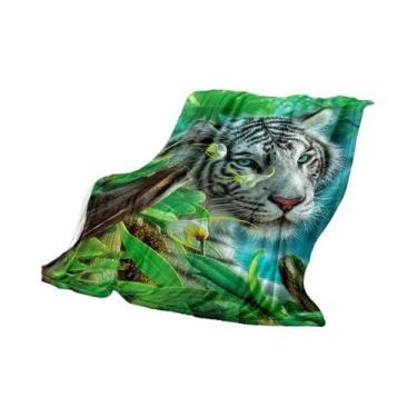 Imagem de Manta Sherpa Super Macia 3D Com Estampa De Tigre Para Primavera E Outo