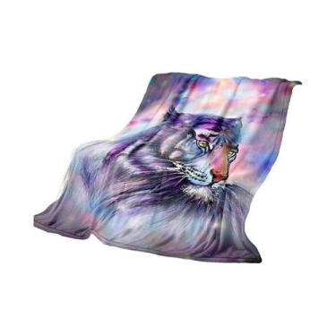 Imagem de Manta Sherpa Super Macia 3D Com Estampa De Tigre Para Primavera E Outo