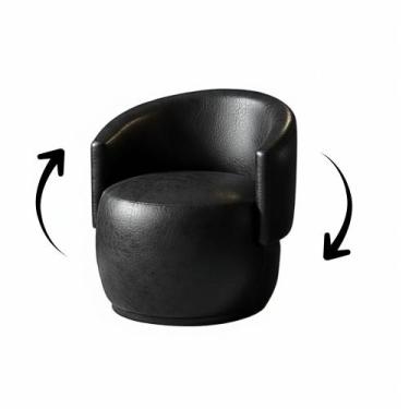 Imagem de Poltrona Giratória Decorativa Sala Estar Orgânica Beatriz material sin