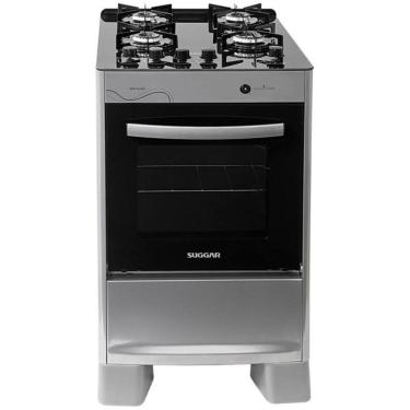Imagem de Fogão De Piso Suggar Neo Glass 4Q Mesa Vidro Prata Inox FGVNG410PRIX Bivolt