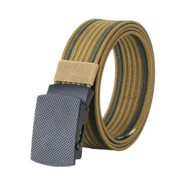 Imagem de Cinto De Nylon Preto 3.8cm Respirável Com Listras Para Esportes Ao Ar 