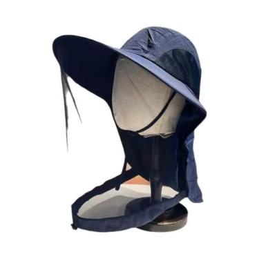 Imagem de Chapéu De Balde Unissex Dobrável Com Rede Mosquiteira Oculta, Protetor