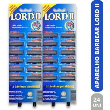 Imagem de Aparelho De Barbear Lord II 2 Lâminas  Cartela 24 Unidades  Original +