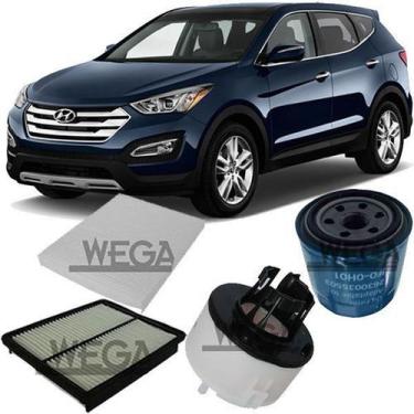 Imagem de Kit filtro ar + oleo + cabine + combustivel - santa fe 2012 a 2013 - k