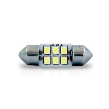 Imagem de Lampada Torpedo Pequena 6 Leds 32Mm Luz Teto Luz Placa 10 Pcs - AUTOPO