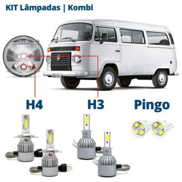 Imagem de Kit Lâmpadas Kombi Todos os Anos Super Led C6 6000k 7200 Lumens Branca