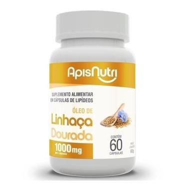Imagem de Óleo de Linhaça Dourada 1000mg (60 caps) - Padrão: Único - Apisnutri