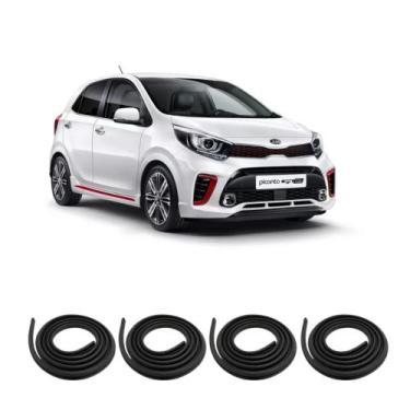 Imagem de Kit Borracha Vedação Das 4 Portas Picanto GI/GII 2006 à 2018 - sem mar