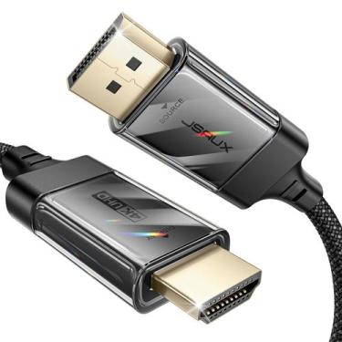 Imagem de Cabo DisplayPort para HDMI JSAUX 4K @60Hz 2m de nylon para Dell