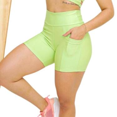 Imagem de Short Feminino De Academia Com Bolso Short Meia Coxa Treino - PIJAMAS 